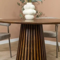 Linea Eettafel rond Bruin 120cm