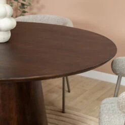 Linea Eettafel rond Espresso 130cm