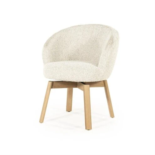 Livia Eetkamerstoel Beige stof