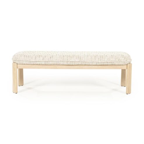 Lottie Bankje Beige hout 143cm