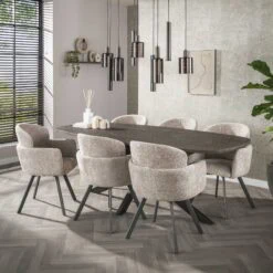 Luca 9-lichts Hanglamp Bruin