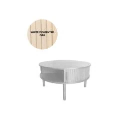 Maria Salontafel rond Lichtbruin 85cm