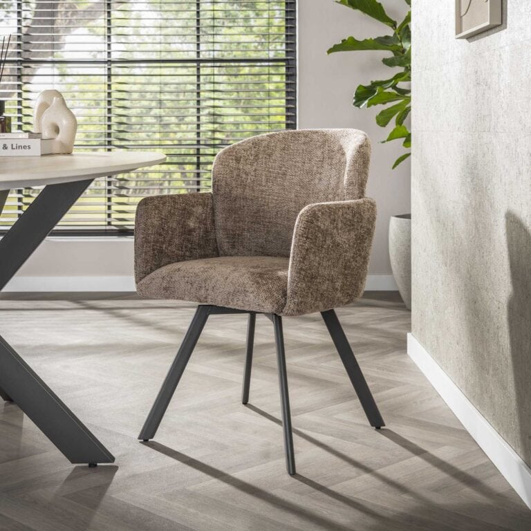 Matthijs Eetkamerstoel draaibaar Hoven champagne