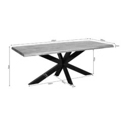 Morada Eettafel boomstam Warm Mangohout 220cm