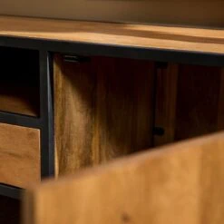 Morada tv meubel industrieel Warm mangohout 180cm (1)