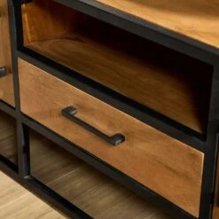 Morada tv meubel industrieel Warm mangohout 180cm (3)
