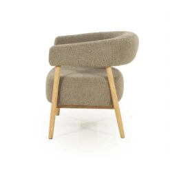 Mysa Fauteuil Taupe Hout