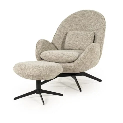 Ryan Fauteuil Taupe stof