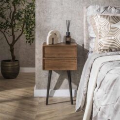 Shaun Nachtkastje 2 lades Acaciahout 35cm