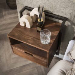 Sonic Nachtkastje met open vak Acaciahout bruin 44cm