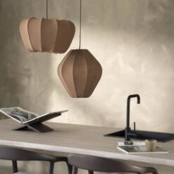 Sora 1-lichts Hanglamp Medium Bruin