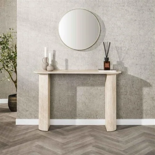 Strato Sidetable Keramiek travertin 120cm