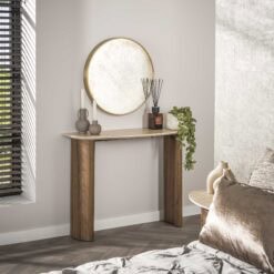 Strato Sidetable/Kaptafel Keramiek travertin 100cm