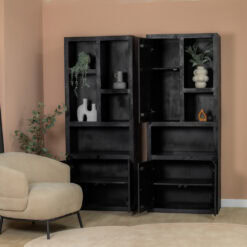 Sven Boekenkast 1 deur Zwart 80cm