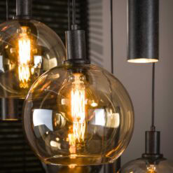 Tessio 9-lichts Hanglamp Multikleur glas