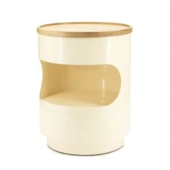 Tondo Bijzettafel Beige 37cm