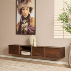 Tony Zwevend Tv meubel Walnoot Mangohout 200 cm (1)