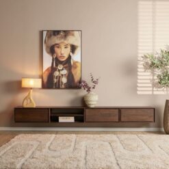 Tony Zwevend Tv meubel Walnoot Mangohout 280 cm (1)