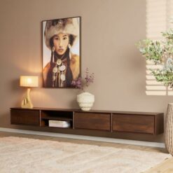 Tony Zwevend Tv meubel Walnoot Mangohout 280 cm (2)
