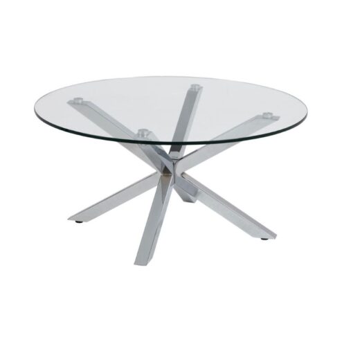 Willow Salontafel rond Glas 82cm