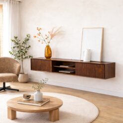 Albin Zwevend Tv meubel walnoot 200cm