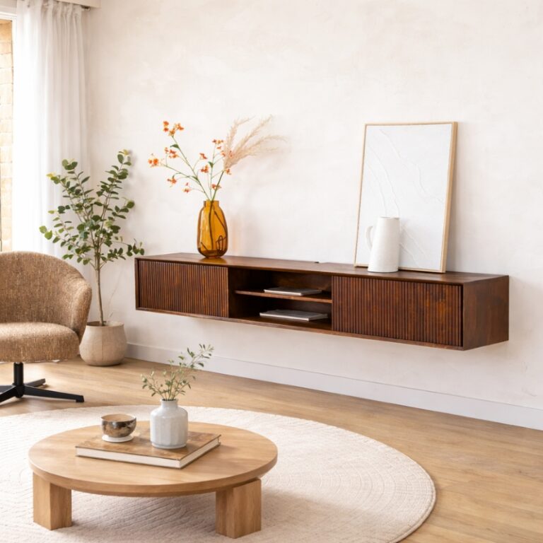 Albin Zwevend Tv meubel walnoot 200cm