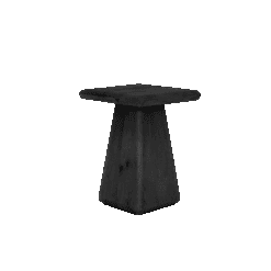 Asti Bijzettafel vierkant zwart 40 cm