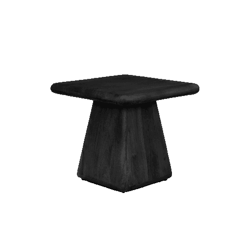 Asti Bijzettafel vierkant zwart 60 cm