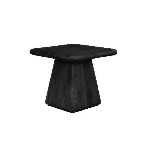 Asti Bijzettafel vierkant zwart 60 cm