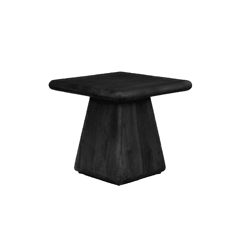 Asti Bijzettafel vierkant zwart 60 cm