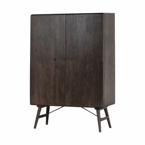 Aura Wandkast espresso Acaciahout 100 cm