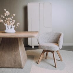 Brescia Eetkamerstoel beige wit