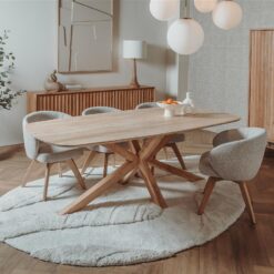 Crotone Eettafel deens ovaal Acaciahout 180 cm