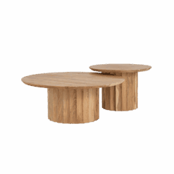 Crotone Salontafel set van 2 rond Acaciahout