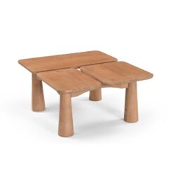 Laro Salontafel naturel Mangohout 80 cm