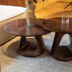 Mike Salontafel set van 2 medium & small Walnoot