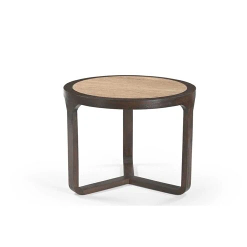 Moritz Bijzettafel Creme Travertin 60 cm