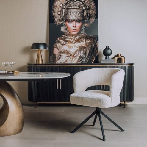 Mura Eetkamerstoel stof Pearl