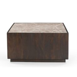Nilo Salontafel vierkant Bruin Marmer 80 cm