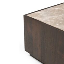 Nilo Salontafel vierkant Bruin Marmer 80 cm