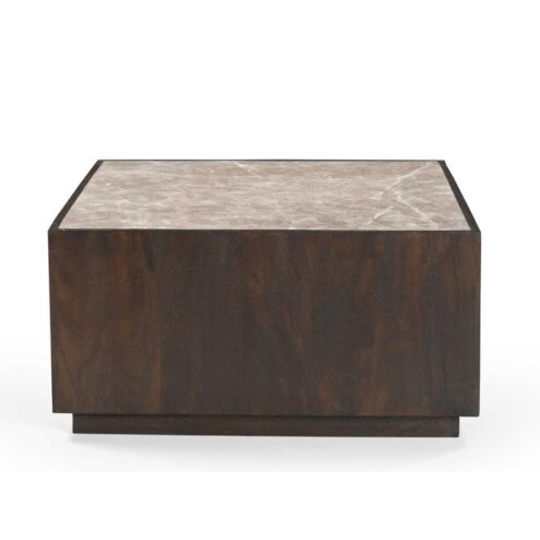 Nilo Salontafel vierkant Bruin Marmer 80 cm