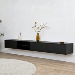 Sigge Zwevend Tv meubel zwart 240cm
