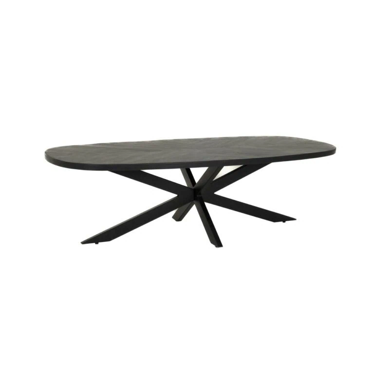 Silvi Salontafel deens ovaal zwart 130 cm
