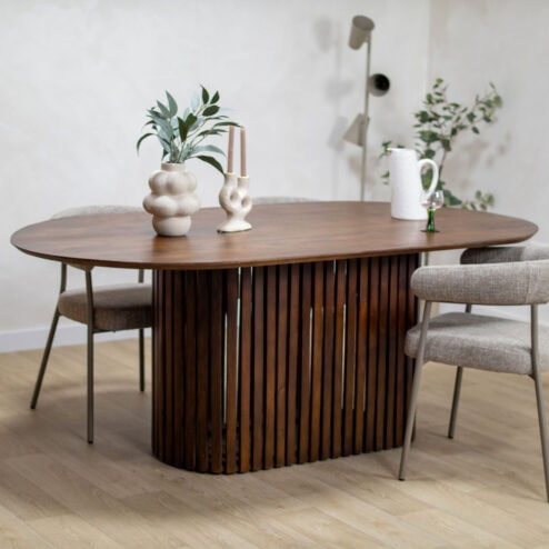 Linea Eettafel bruin Deens Ovaal 200cm