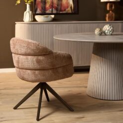 Tessa Eetkamerstoel Koper met Bronzen poot