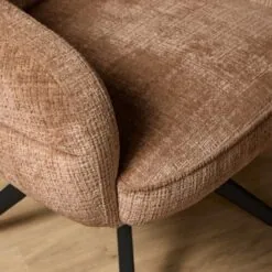 Tessa Eetkamerstoel Koper met Zwarte poot