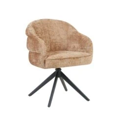 Tessa Eetkamerstoel Koper met Zwarte poot