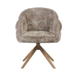 Tessa Eetkamerstoel Stone met Bronzen poot