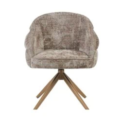 Tessa Eetkamerstoel Stone met Bronzen poot