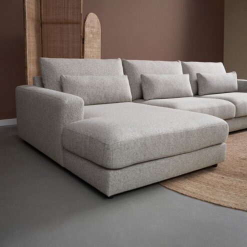 Bank Como met chaise longue links – Grijs Puente 09 general